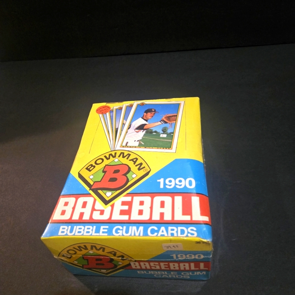 RARE BOWMAN THE REAL ONE BASEBALL BUBBLE GUM 36 CARDS FACTORY SEALED UNOPENED